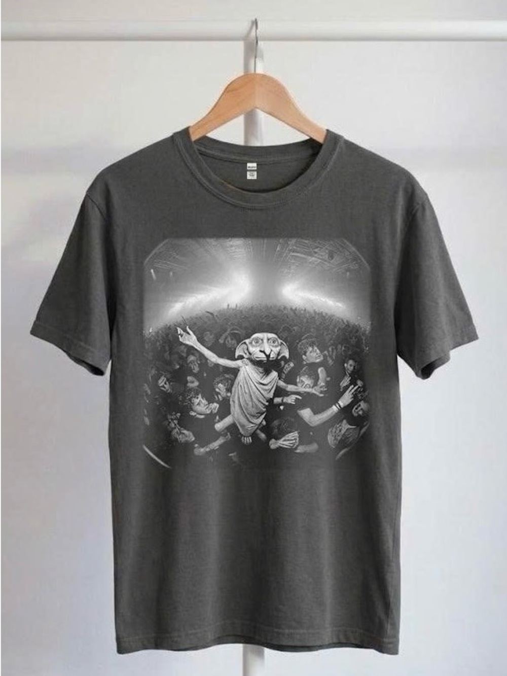 Funny Dobby Crowd Surfing Graphic Tee Harry Potter Concert Meme T-shirt